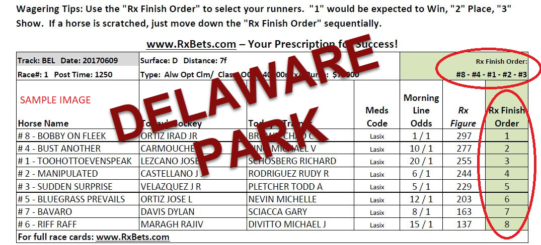 09/14/25 - Delaware Park - Daily Selection Report