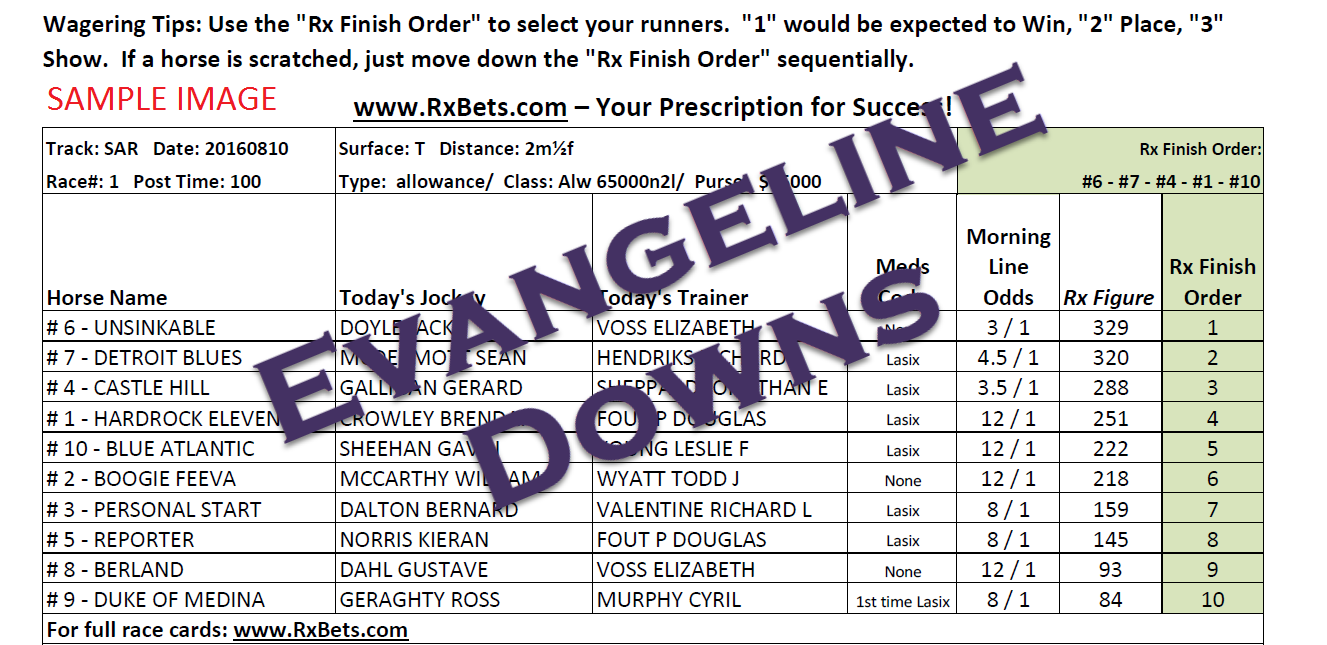 10/15/25 - Evangeline Downs - Daily Selection Report
