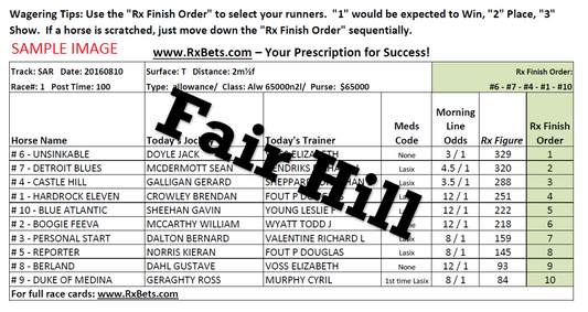 05/24/26 - Fair Hill - Daily Selection Report