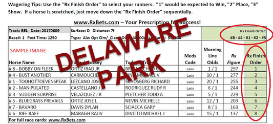 09/14/25 - Delaware Park - Daily Selection Report