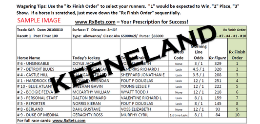 10/15/25 - Keeneland - Daily Selection Report